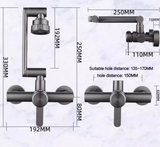 FlexSteel 4-Standen Wandkraan