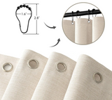 LuxeLinnen Douchegordijn – Waterdicht & Dik Imitatie Linnen