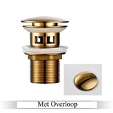 LuxDrain Pop-Up Afvoerplug – Stijlvolle Wastafel Stopper in Zwart, Goud en Rosé