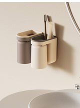 DuoClean 2-in-1 Wandhouder voor Tandenborstel en Beker – Slimme Opberger zonder Boren