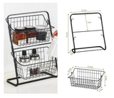 StackEase Dubbele Metalen Fruitmand