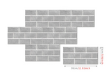 RetroBrick – 6-delige Zelfklevende Retro Baksteen Wandstickers (30x15cm)