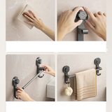 MagnaGrip Krachtige Zuignap Handdoekrek – Zwarte Zelfklevende Handdoekhouder zonder Boren