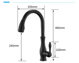 AquaFlex – Zilveren Uitschuifbare Keukenkraan met 360° Draaibare Uitloop