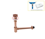 AquaStop Luxe Koperkleurige Geurvrije Sifon & Pop-Up Afvoer