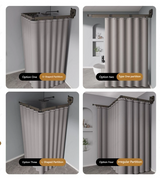 AquaExpand Uittrekbare Zuignap Douchegordijnstang