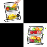 StackEase Dubbele Metalen Fruitmand