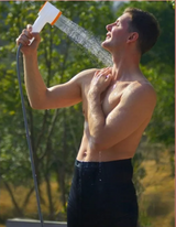 GlowShower 2025 – Draagbare Campingdouche met LED & Oplaadbare Batterij | Voor Outdoor, Auto, Tuin & Meer