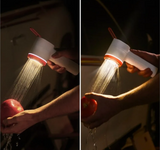 GlowShower 2025 – Draagbare Campingdouche met LED & Oplaadbare Batterij | Voor Outdoor, Auto, Tuin & Meer