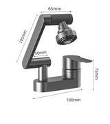 AquaTwist Duo-Flex Wastafelmengkraan – 360° Draaiende Tweegatskraan voor Warm & Koud Water