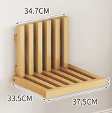 Ultra-Slanke Inklapbare Wandkruk – Ruimtebesparende Massief Bamboe Ingangsbank