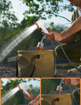 GlowShower 2025 – Draagbare Campingdouche met LED & Oplaadbare Batterij | Voor Outdoor, Auto, Tuin & Meer