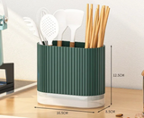 Organix – Multifunctionele Keukenbestekhouder met Afvoer & Wandmontage (Zonder Boren)