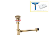 AquaStop Luxe Koperkleurige Geurvrije Sifon & Pop-Up Afvoer