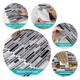 LuxeMarmer Zwart-Wit Marmerlook Wandstickers