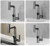 AquaGlow Waterval Wastafelkraan met Digitale Temperatuurweergave