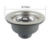 Talea RVS Gootsteenafvoer met Zeef – 114mm/110mm Pop-up Afvoerset