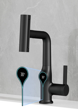 AquaGlow Waterval Wastafelkraan met Digitale Temperatuurweergave