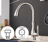 AquaFlex – Zilveren Uitschuifbare Keukenkraan met 360° Draaibare Uitloop