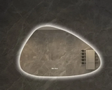 NordiLux Design Badkamerspiegel – Slimme LED Wandspiegel met Onregelmatige Vorm en Aluminium Frame