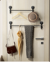 MagnaGrip Krachtige Zuignap Handdoekrek – Zwarte Zelfklevende Handdoekhouder zonder Boren