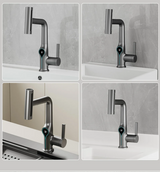 AquaGlow Waterval Wastafelkraan met Digitale Temperatuurweergave