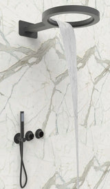 Luxe Douchekraan Set – Rond Design | 5 Kleuren | Messing | Regenval