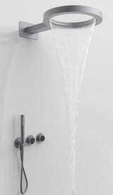 Luxe Douchekraan Set – Rond Design | 5 Kleuren | Messing | Regenval