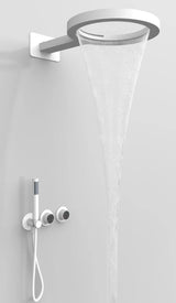 Luxe Douchekraan Set – Rond Design | 5 Kleuren | Messing | Regenval