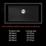 RVS Keukenwastafel met Kraan – Onderbouw | Enkele Kom | Rechthoekig | 2 Gaten | Geborstelde Afwerking