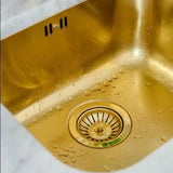 Keukenafvoerplug – 3,5 Inch | Antiek Messing | Gepolijste Afwerking | Koper