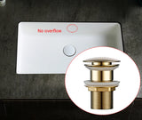 LuxDrain Pop-Up Afvoerplug – Stijlvolle Wastafel Stopper in Zwart, Goud en Rosé