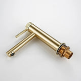 GoldKnurl One – Luxe Geborsteld Gouden Wastafelkraan met 360° Rotatie