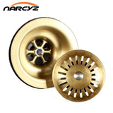 Keukenafvoerplug – 3,5 Inch | Antiek Messing | Gepolijste Afwerking | Koper