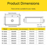 Roestvrijstalen Keukensink Enkelbak Donkergrijs Wastafel met Keukenkraan en Afvoeraccessoires