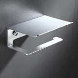 LuxuRoll Aluminium Toiletrolhouder met Telefoonplankje