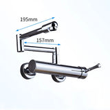 AquaTurn Zwarte Wandkraan – 360° Draaibare Keukenkraan