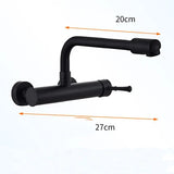 AquaTurn Zwarte Wandkraan – 360° Draaibare Keukenkraan