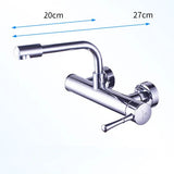 AquaTurn Zwarte Wandkraan – 360° Draaibare Keukenkraan