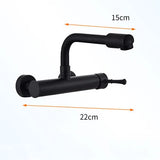 AquaTurn Zwarte Wandkraan – 360° Draaibare Keukenkraan