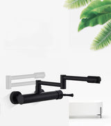 AquaTurn Zwarte Wandkraan – 360° Draaibare Keukenkraan