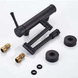 AquaTurn Zwarte Wandkraan – 360° Draaibare Keukenkraan