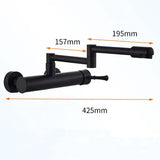 AquaTurn Zwarte Wandkraan – 360° Draaibare Keukenkraan