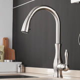 AquaFlex – Zilveren Uitschuifbare Keukenkraan met 360° Draaibare Uitloop