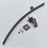 Wandgemonteerde Wastafelkraan – Donkere Afwerking | 2-Gats | Warm & Koud Water | Metaal