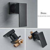 Wandgemonteerde Wastafelkraan – Donkere Afwerking | 2-Gats | Warm & Koud Water | Metaal