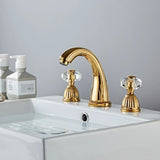 Gouden Wastafelkraan – 8 Inch Spreiding | Dubbele Handgreep | Klassiek Design | Deckmontage