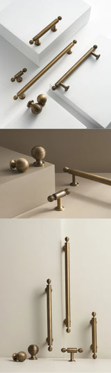 BrassElegance Massief Messing Retro T-Greep