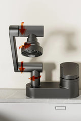 AquaTwist Duo-Flex Wastafelmengkraan – 360° Draaiende Tweegatskraan voor Warm & Koud Water