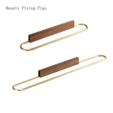 Handdoekrek | Ruimtealuminium & Massief Hout | <50 cm | Vrijstaand